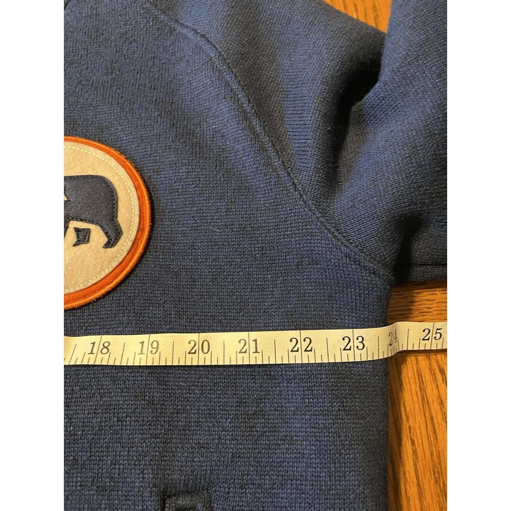Navy Blue Bomber Jacket with Bear Patch - Picture 12 of 14